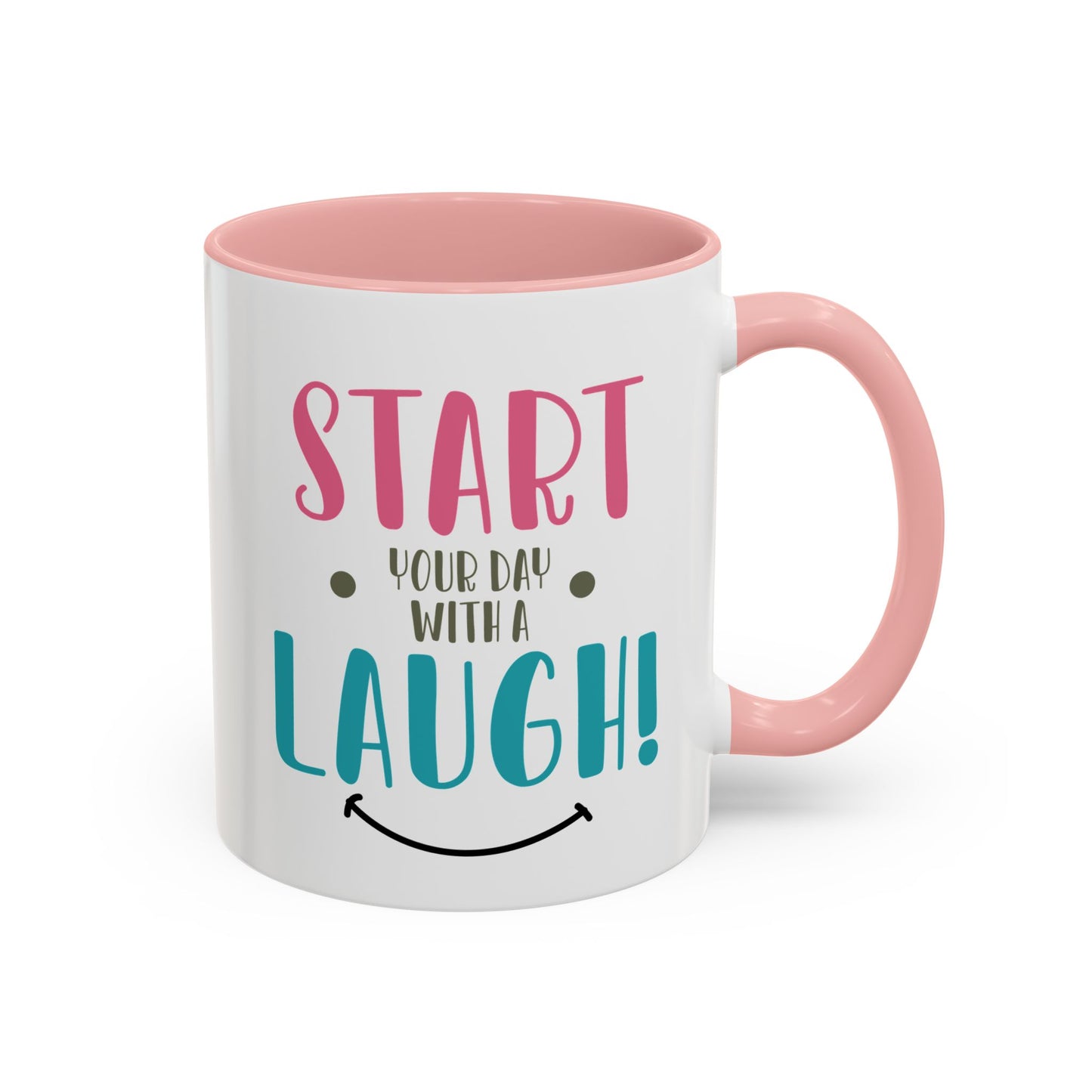 Start your Day Mug, With a Laugh Mug, Funny Mug, Coffee Mug, Birthday Gift, Father Gift, Tea Cup, Gift for Her, Gift for my Boss, Gift Mug