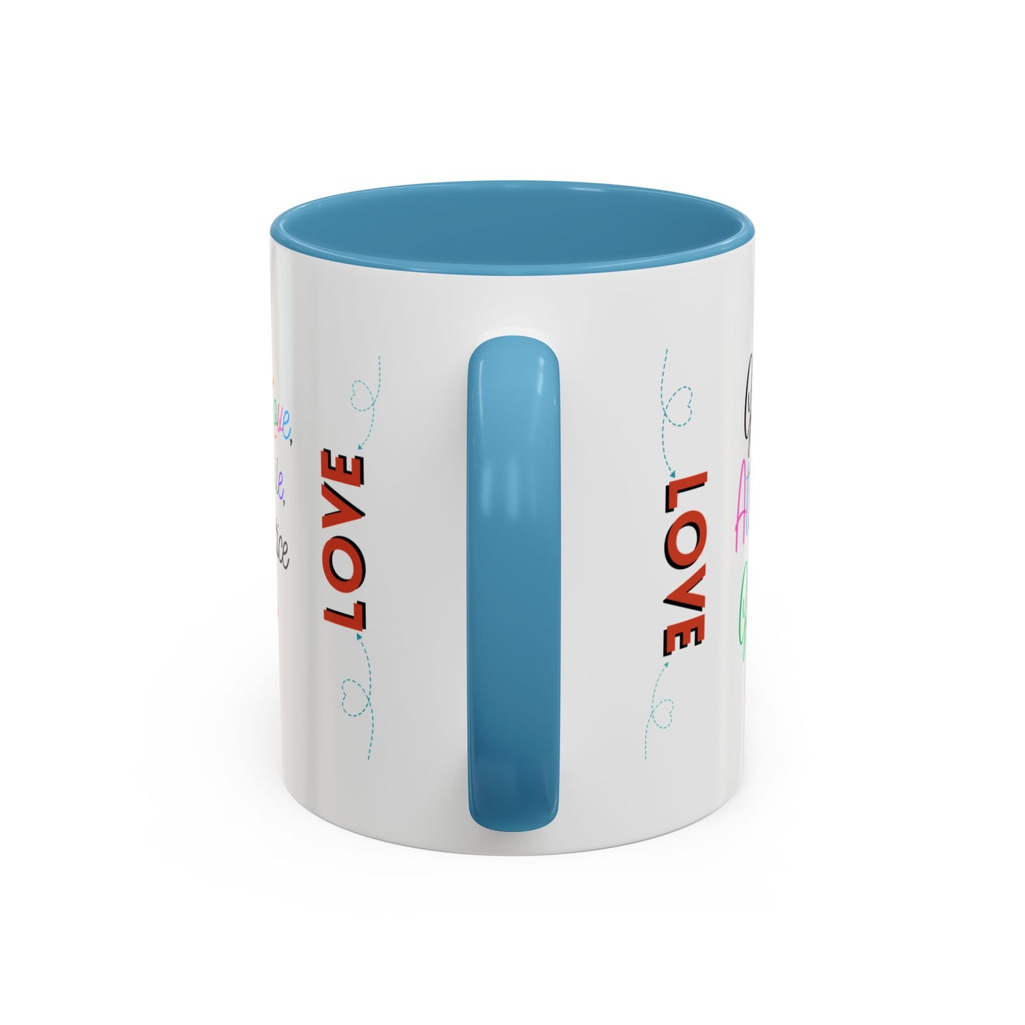 Attitude of Gratitude Mug, Longevity Secret Mug, Breathe Love Mug, Secret of Life Mug, Christian Mug, Practice Charity Mug, Share Smile Mug