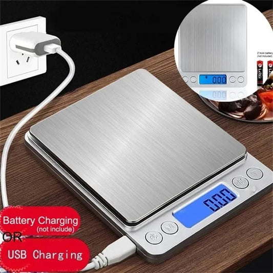 Kitchen Digital Scale Mini Pocket Scale Cooking Food Scale Precision Jewelry Scales with Back-Lit LCD Display PCS Tare Function